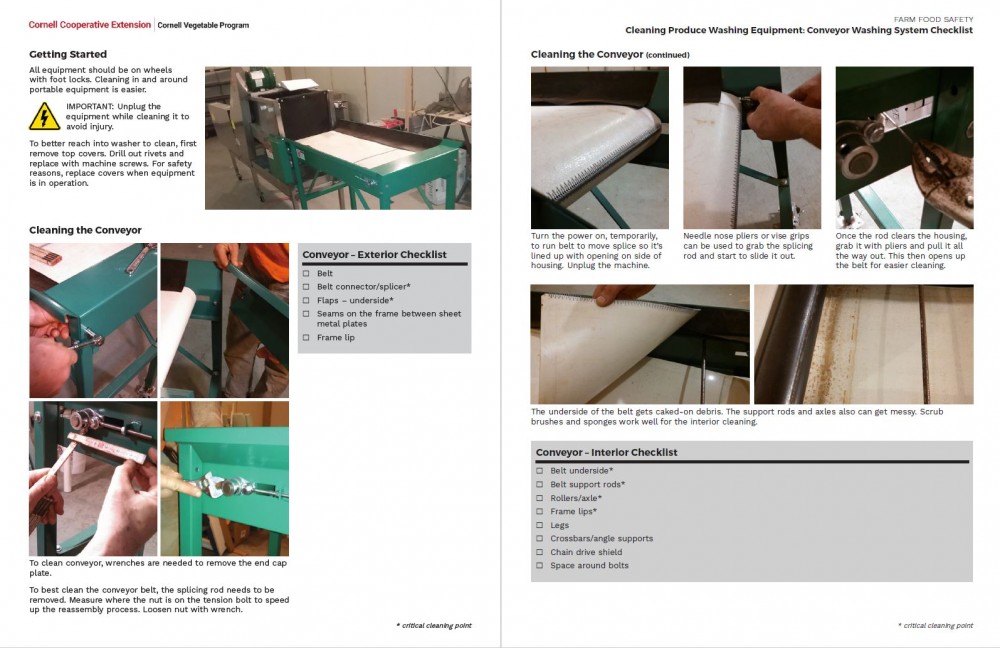 Conveyor Washing System Checklist center pages