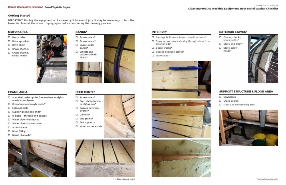 Inside pages - Root Barrel Washer Checklist