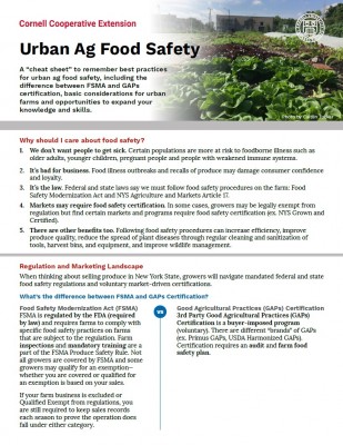 Urban Ag Food Safety